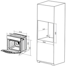 Artusi 60cm Black Glass Electric Built-In Oven AO676B hero image