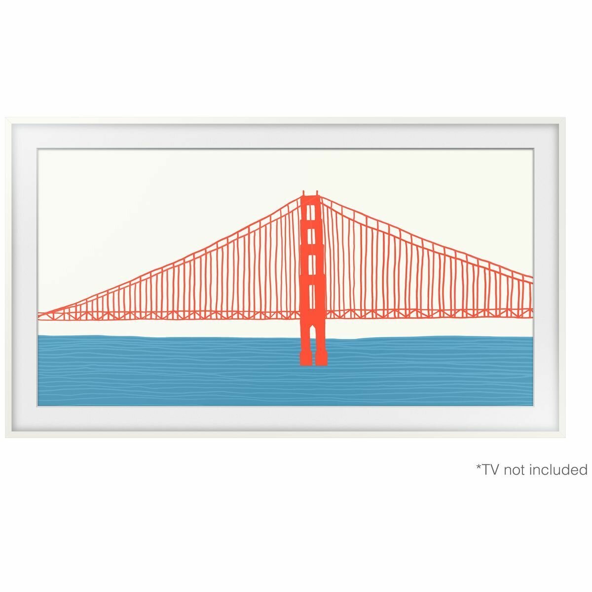 Samsung Customisable Modern Frame For 65 Inch Frame TV White VG-SCFA65WTBRU hero image