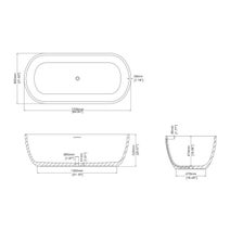 Claybrook Skye 1700 Freestanding Bath - Dover White 3347000455 hero image