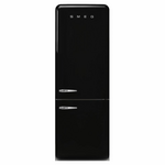 Smeg FAB 50's Style 481L Bottom Mount Refrigerator Black FAB38RBL5AU hero image