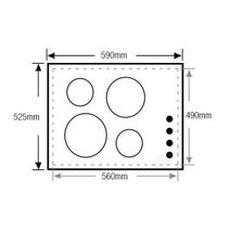 Westinghouse WHC642BA 60cm Ceramic Cooktop hero image