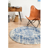 Rug Culture Evoke Small White Navy Rug 150X150CM - EVO-253-WNAV-150X150 image NaN