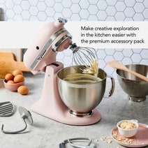 KitchenAid KSM195 Artisan Stand Mixer Feather Pink 5KSM195PSAFT hero image