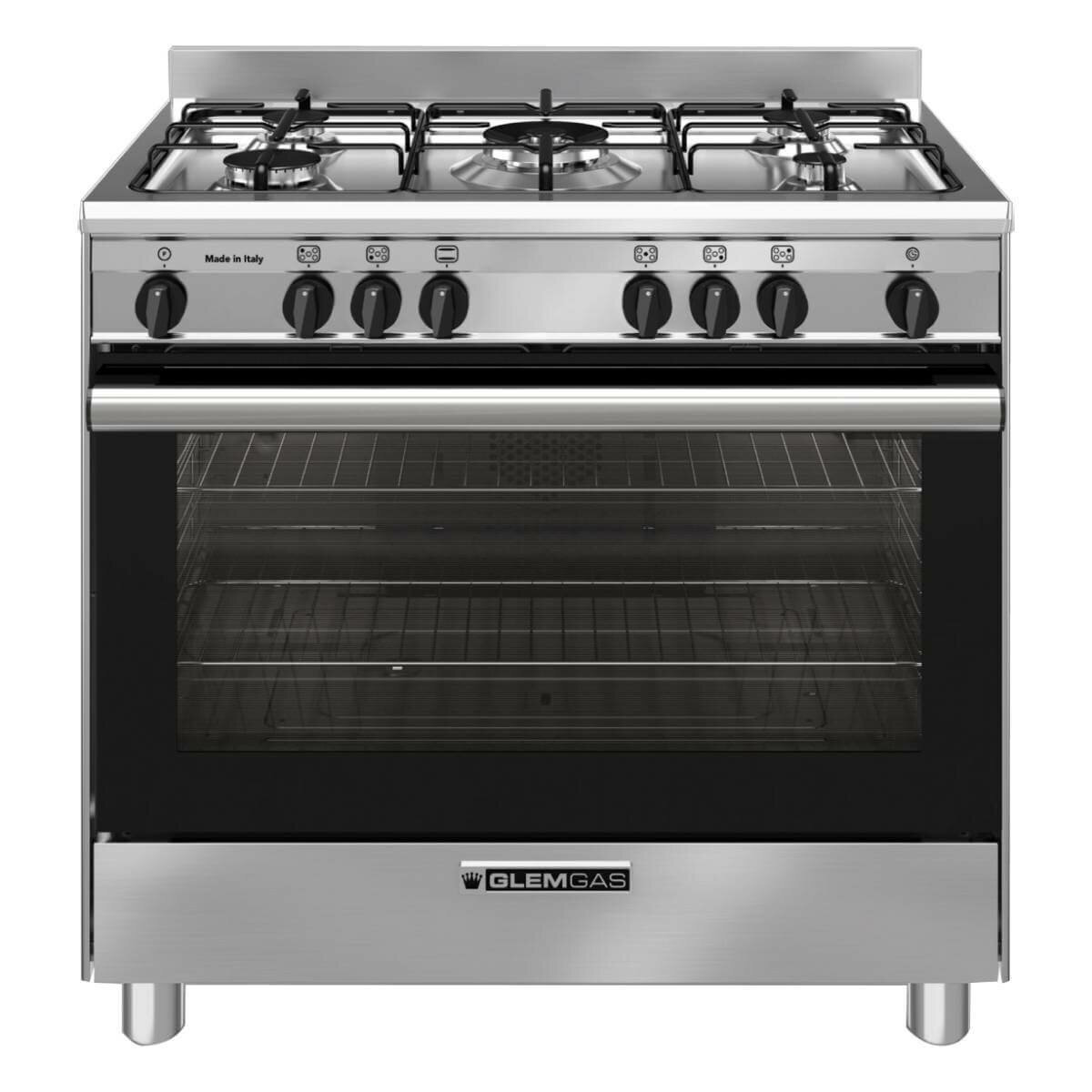 Glem 90cm Gas Oven Cooktop Electric Grill GB965GG Appliances