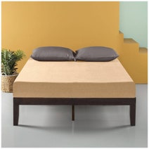 Zinus Queen Moiz Timber Wood Bed Base Dark Brown AU-RWPBD-14Q hero image