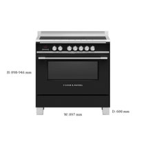 Fisher & Paykel 90cm Series 9 Classic Freestanding Induction Pyrolytic Oven Black OR90SCI6B1 hero image