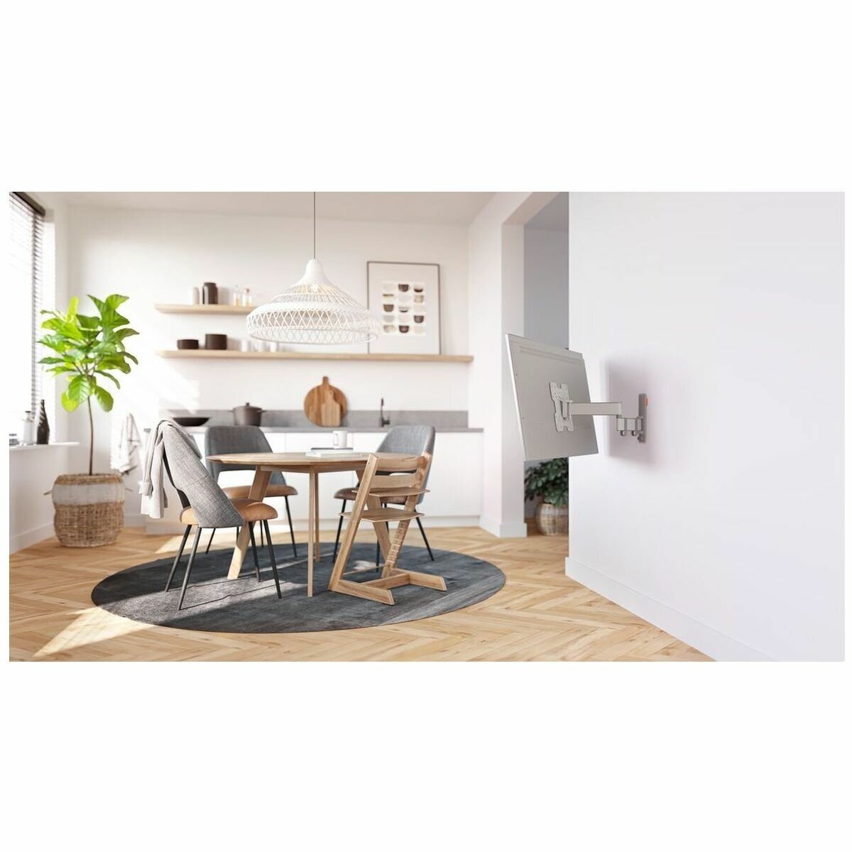 Vogel's Small Full Motion+ TV Mount - White TVM3245W hero image
