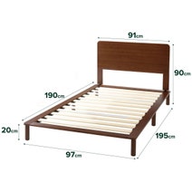 Zinus Arden Coffee Bean Bamboo Single Bed Frame AU-FPWHC1ZC-08S hero image