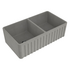 Turner Hastings Novi 85 x 46 Fine Fireclay Double Bowl Butler Sink Concrete NO854FS-CL image NaN