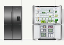Fisher & Paykel 605L Quad Door Fridge Black Stainless Steel RF605QDUVB1 hero image