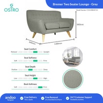 Ostro Bremer Two Seater Lounge Grey Y23540BSKY33 hero image