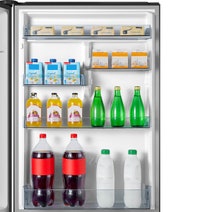 Hisense 417L PureFlat Bottom Mount Refrigerator Black Steel HRBM418B hero image