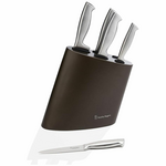 Stanley Rogers Modern Steel Metallic Mocha 6 Piece Knife Block Set 41418 hero image