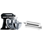 KitchenAid Artisan Stand Mixer and Pasta Roll Onyx Black 93420+90310 hero image