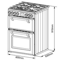 Belling 60cm Mini Richmond White Dual Fuel Freestanding Oven BMR60DODFW hero image