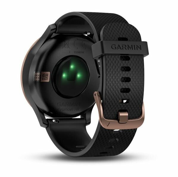 Garmin 010-01850-16 Vivomove HR Sport Rose Gold Black Sm/Med Hybrid Smartwatch hero image