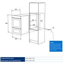 Westinghouse 60cm White Wall Oven with Separate Grill WVE665WC hero image