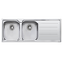 Oliveri Flinders Double Bowl Topmount Sink with Right-Hand Drainer FL171-NTH image NaN
