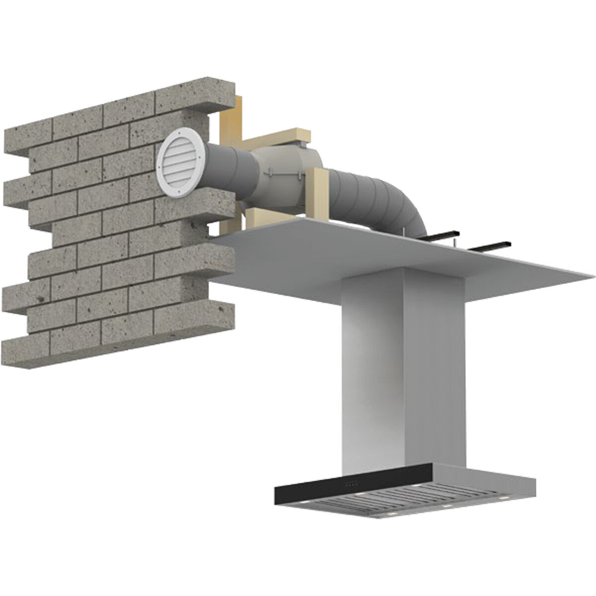 Whispair X5S09S5.IP 90cm Stockholm Canopy Rangehood with Pro Inline Remote Motor hero image