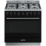 Smeg 90cm Freestanding Black Dual Fuel Oven CS95GMNNA1 hero image