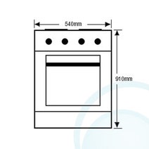 Chef CFG504WA 54cm Freestanding Natural Gas Oven/Stove hero image