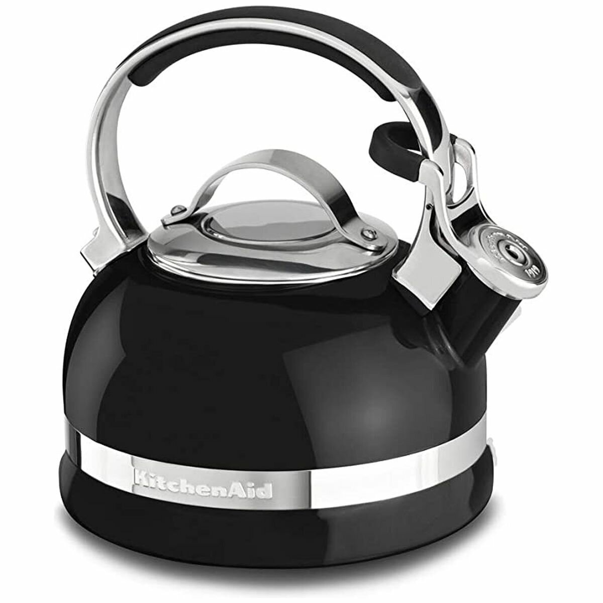 KitchenAid 1.9L Stove top Kettle with Full Stainless Steel Handle and Trim Band KTEN20SBOB