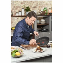 Tefal Jamie Oliver Cook's Classics Induction Non-Stick Hard Anodised 2 Piece Frypan Cookware Set H912S217 hero image