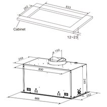 Westinghouse 86cm Integrated UnderMount Rangehood with Hob2Hood Dark Stainless Steel WRI825BC hero image