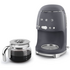 Smeg 50s Retro Style Drip Filter Coffee Machine Slate Grey DCF02GRAU image NaN