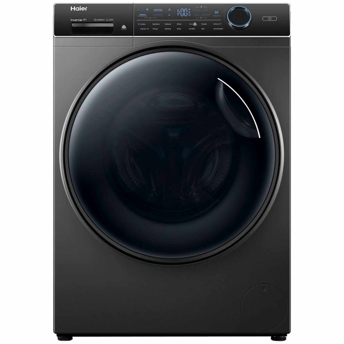 Haier 9kg Front Load Washing Machine with UV Protect Dark Grey