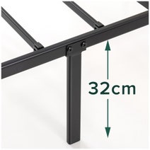 Zinus Double Bed Frame with Black Rattan Headboard and Metal Base AU-FBMMH8ZC-14D hero image