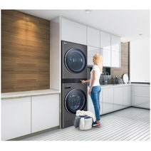 LG 12kg/9kg WashTower All-In-One Stacked Washer Dryer Platinum Black WWT-1209B hero image