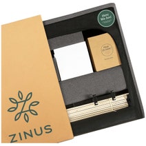 Zinus Leo Fabric Bed Frame Dark Grey Wooden Slats Double AU-FSPBO-D hero image
