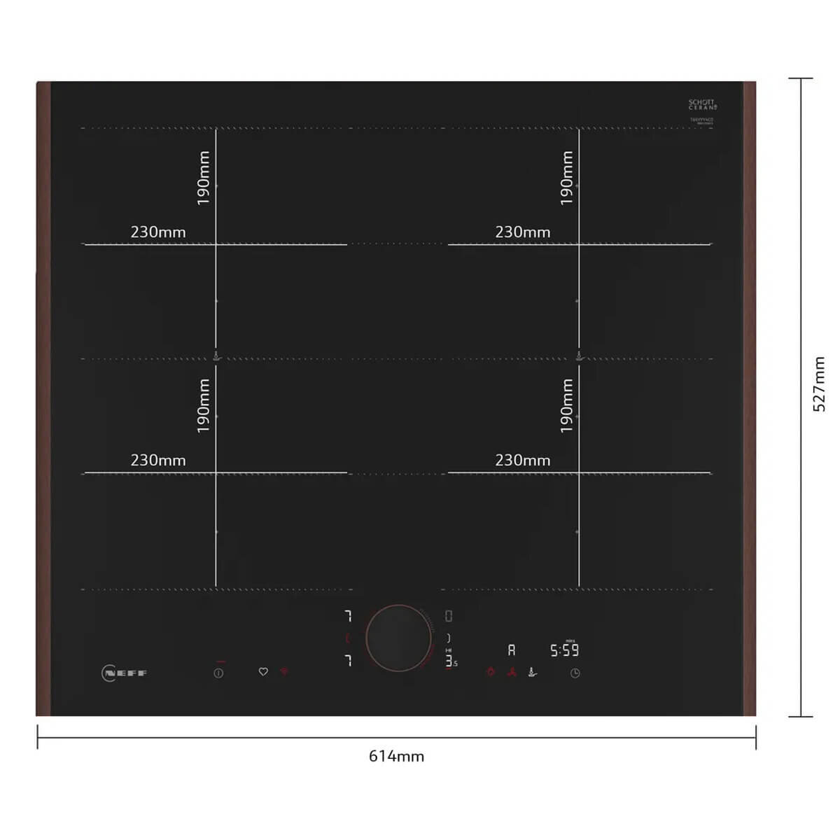 NEFF 60cm N 90 Flex Induction Cooktop with Flex Design Anthracite Grey T66YYY4C0H-AG hero image