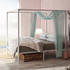 Zinus Patricia Queen Metal Canopy Bed Frame White AU-CPBFW-Q image NaN
