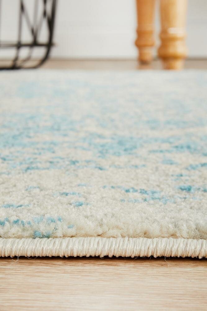 Rug Culture Evoke Large White Blue Rug 400X80CM - EVO-253-WBLU-400X80 hero image