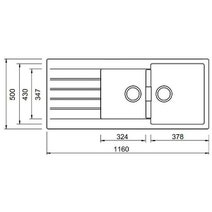 Abey Schock Puro Signus 1 and Three-Quarter Bowl Sink with Drainer D200P hero image