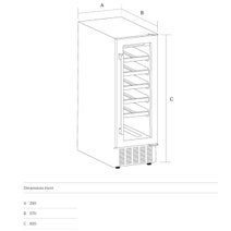 Cantina 20 Bottle Single Zone Wine Cabinet Black CCWIS20B hero image