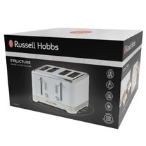 Russell Hobbs Structure 4 Slice Toaster White RHT334WHI hero image