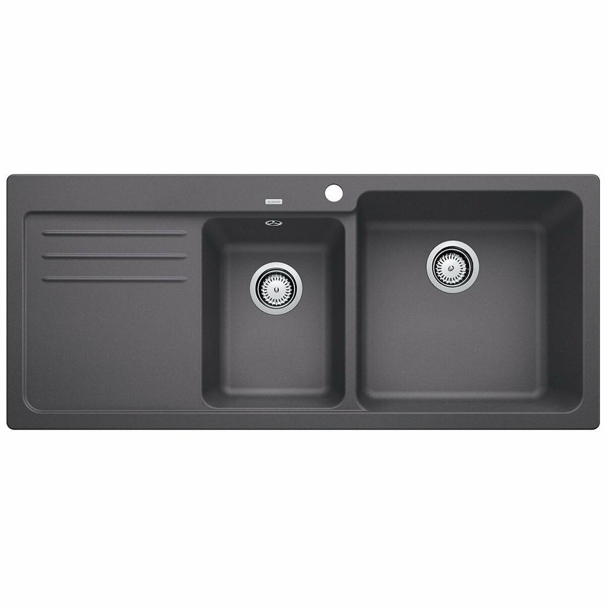 Blanco Bowl and 3/4 Inset Sink with Left Hand Drainer Rock Grey NAYA8SGRK5 hero image