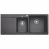 Blanco Bowl and 3/4 Inset Sink with Left Hand Drainer Rock Grey NAYA8SGRK5 image NaN
