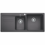 Blanco Bowl and 3/4 Inset Sink with Left Hand Drainer Rock Grey NAYA8SGRK5 hero image