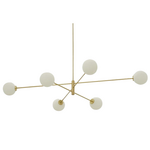 CTO Lighting Trevi 6 Pendant Light - Satin Brass TREPELSBMO hero image