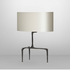CTO Lighting Braque Table Light - Bronze Base with Dove Grey Silk Shade BRATAOBZDG image NaN