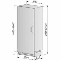 V-ZUG 626L V6000 Cooler Integrated Upright Fridge 5109800010 hero image