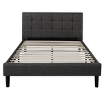 Zinus Lottie Deluxe Queen Upholstered Bed Frame Dark Grey AU-FSPB-Q hero image