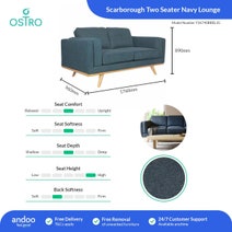 Ostro Scarborough Two Seater Lounge Navy Y36740BBEL35 hero image