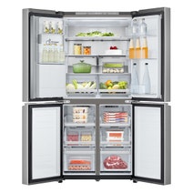 LG 506L French Door Fridge with Slim In-Door Ice and Water Dispenser Stainless Steel GF-L500PL hero image