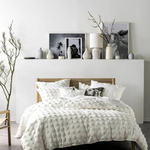 Linen House Haze White Single Bed Quilt Cover Set 01702D036 hero image