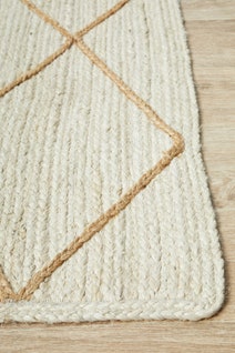 Rug Culture Nosa Medium White & Natural Rug 220X150CM - NSA-222-WHT-220X150 hero image